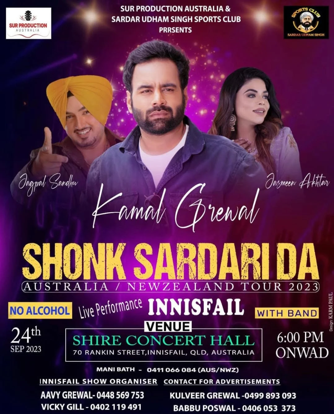 Kamal Grewal · Shonk Sardari Da, 24 September 2023, Shire Concert Hall, Innisfail, Australia