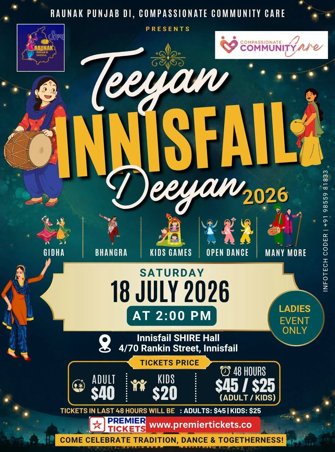 Teeyan Innisfail Deeyan, 18 July 2026, Innisfail Shire Hall, Australia