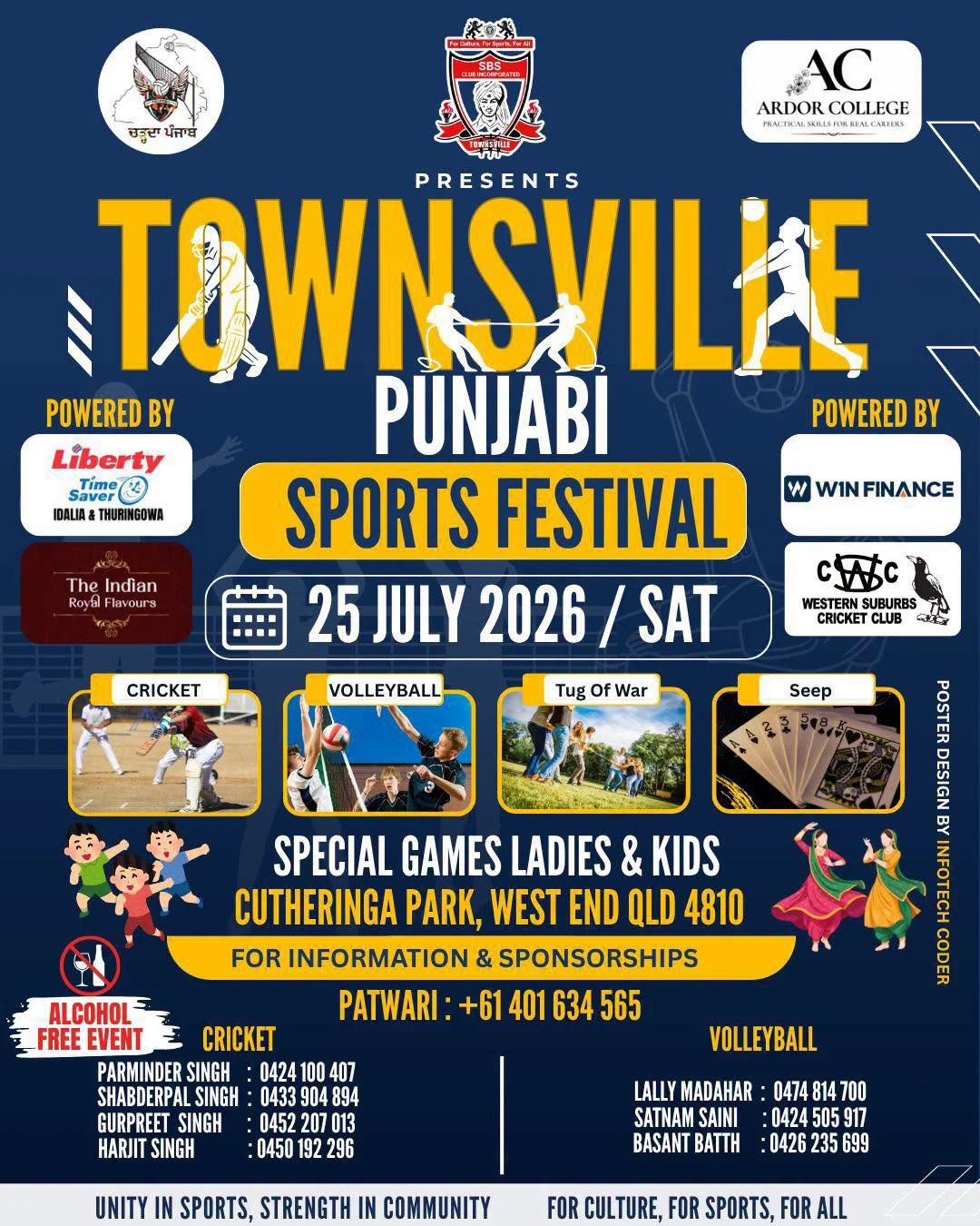 Townsville Punjabi Sports Festival, 25 July 2026, Cutheringa Park, Townsville, Australia