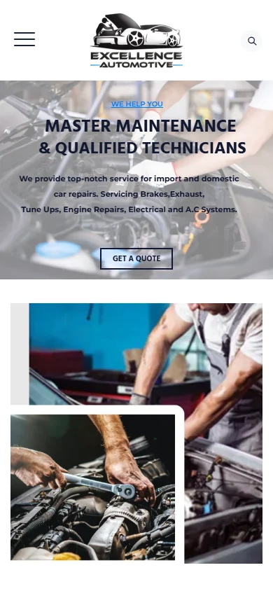 Excellence Automotive mobile view