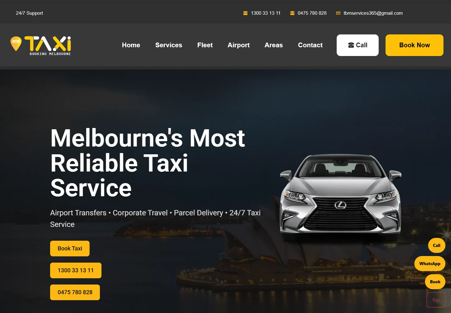 TBM Services actual desktop website screenshot